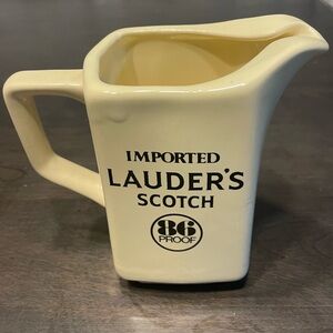 Vintage Imported Lauder's Scotch 86 Proof Ceramic Pitcher